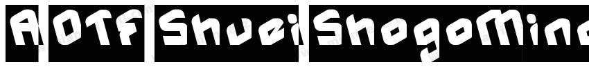 A OTF Shuei ShogoMincho Std字体转换
